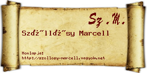 Szőllősy Marcell névjegykártya