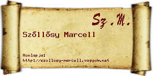 Szőllősy Marcell névjegykártya