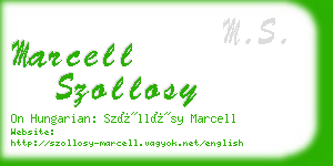 marcell szollosy business card